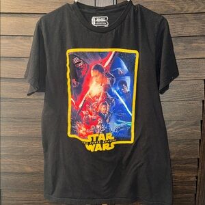 Star Wars Black Tee with Vibrant Character Art